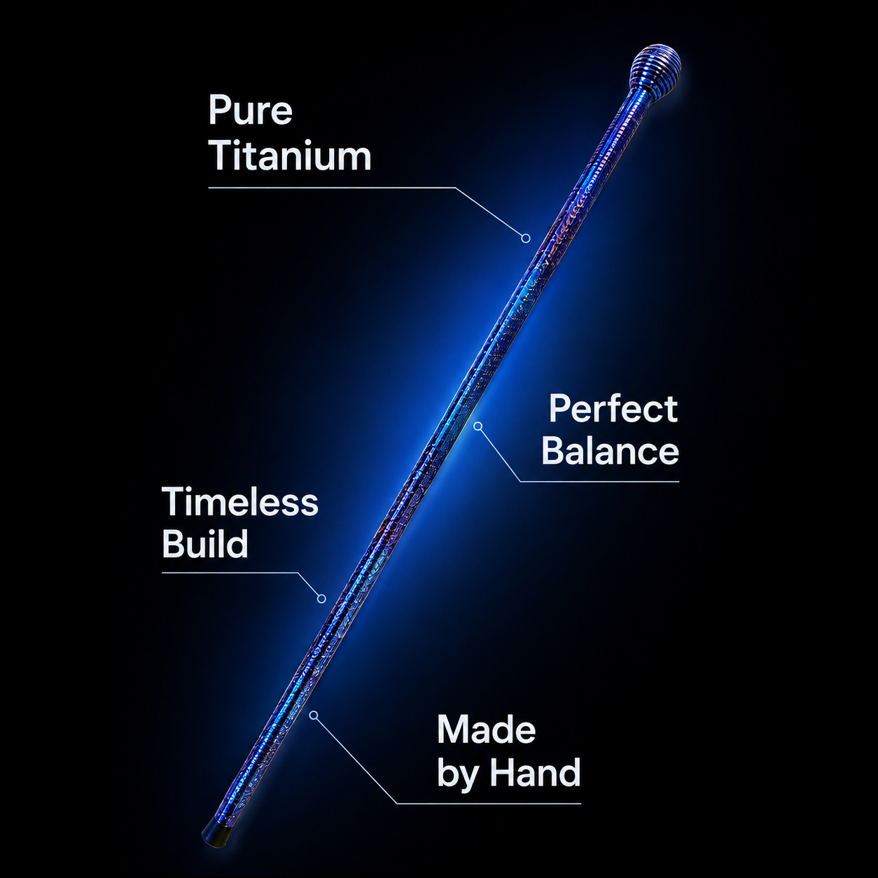 Unique Ttitanium Walking Stick